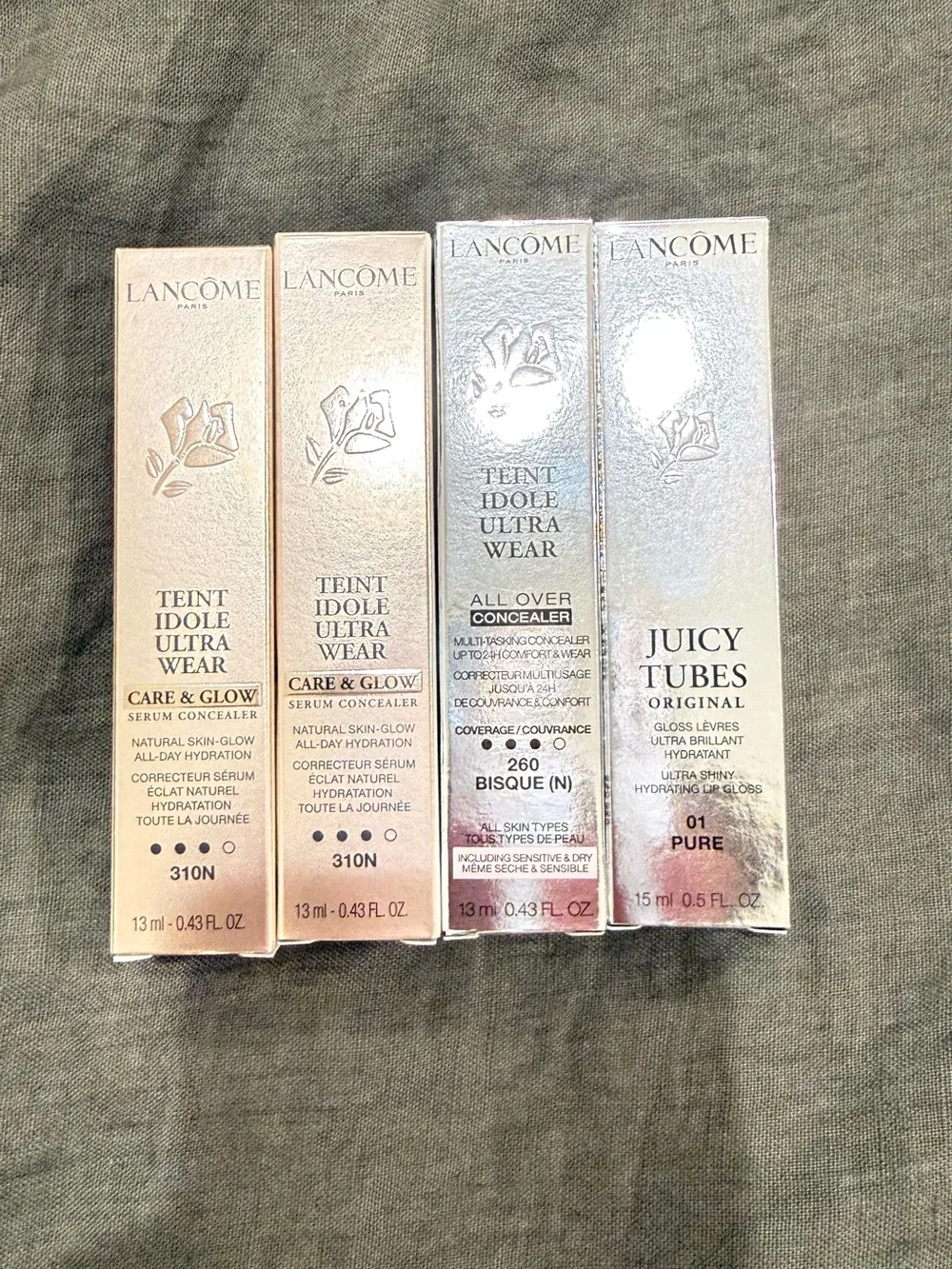Lancôme Teint Idole & Juicy Tubes Set - Rose Gold & Silver Boxes